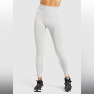 Gymshark Light Grey Marl Vital Rise Seamless Leggings Size S